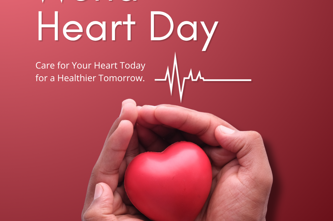Red and White Modern World Heart Day Instagram Post παγκόσμια ημέρα καρδιάς